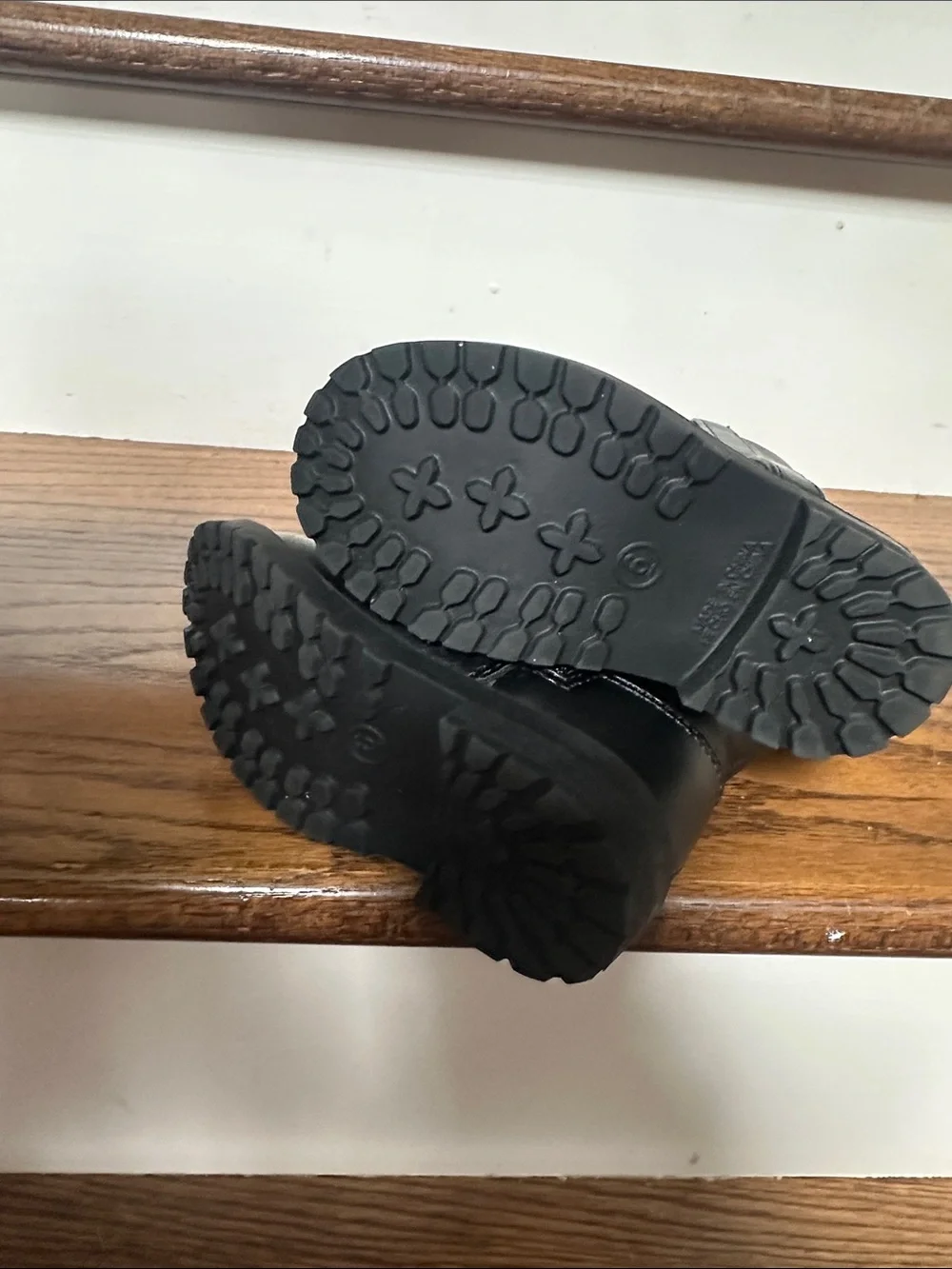Kids Black Zip-Front Mid-Calf Boots